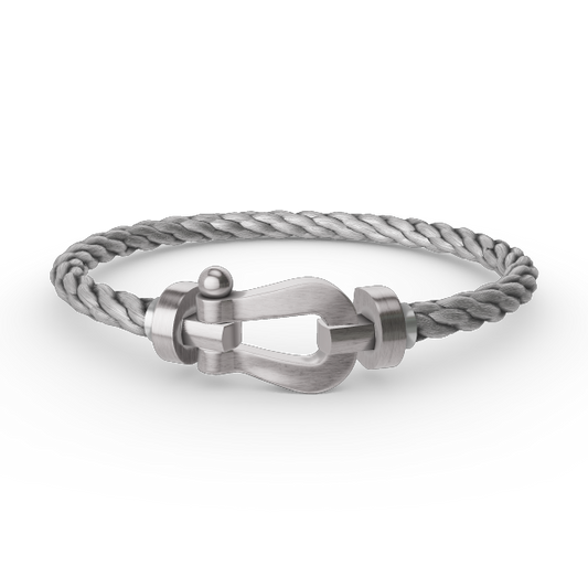 [Riva Jewelry]FORCE LARGE HORSESHOE BRACELET - WHITE GOLD