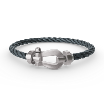 [Riva Jewelry]FORCE LARGE HORSESHOE BRACELET - WHITE GOLD