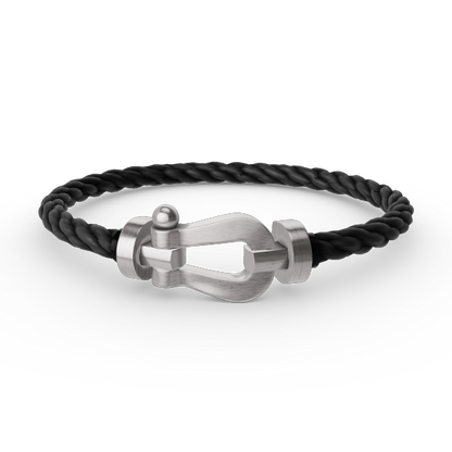 [Riva Jewelry]FORCE LARGE HORSESHOE BRACELET - WHITE GOLD