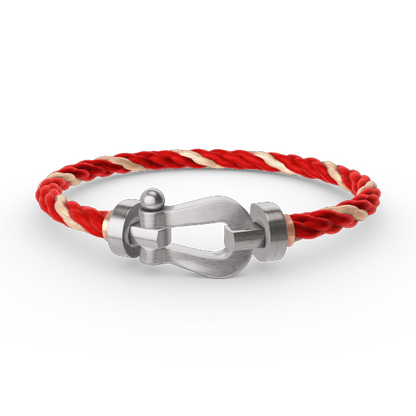 [Riva Jewelry]FORCE LARGE HORSESHOE BRACELET - WHITE GOLD