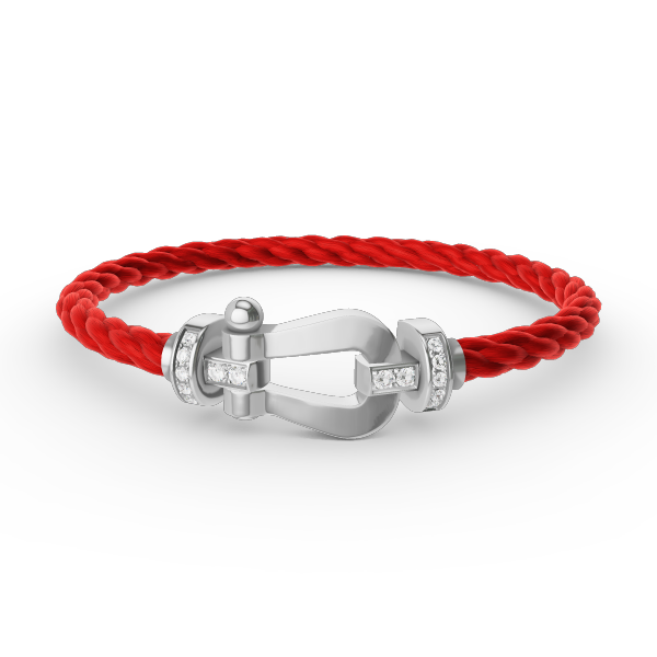 [Riva Jewelry]FORCE LARGE HORSESHOE HALF DIAMOND BRACELET - WHITE GOLD