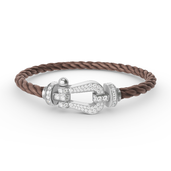 [Riva Jewelry]FORCE LARGE HORSESHOE FULL DIAMOND BRACELET - WHITE GOLD