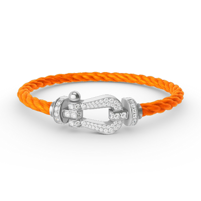 [Riva Jewelry]FORCE LARGE HORSESHOE FULL DIAMOND BRACELET - WHITE GOLD