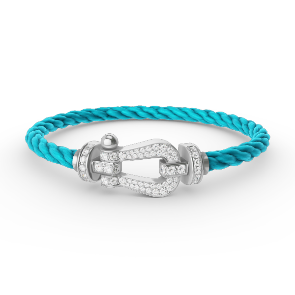 [Riva Jewelry]FORCE LARGE HORSESHOE FULL DIAMOND BRACELET - WHITE GOLD