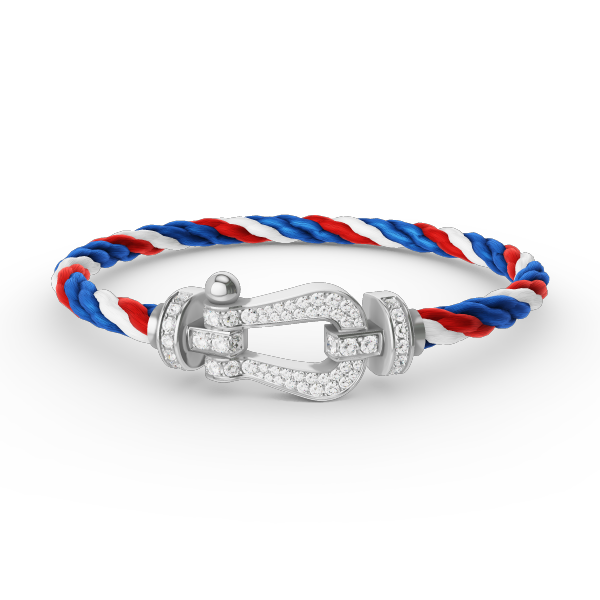 [Riva Jewelry]FORCE LARGE HORSESHOE FULL DIAMOND BRACELET - WHITE GOLD