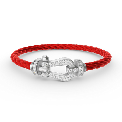[Riva Jewelry]FORCE LARGE HORSESHOE FULL DIAMOND BRACELET - WHITE GOLD