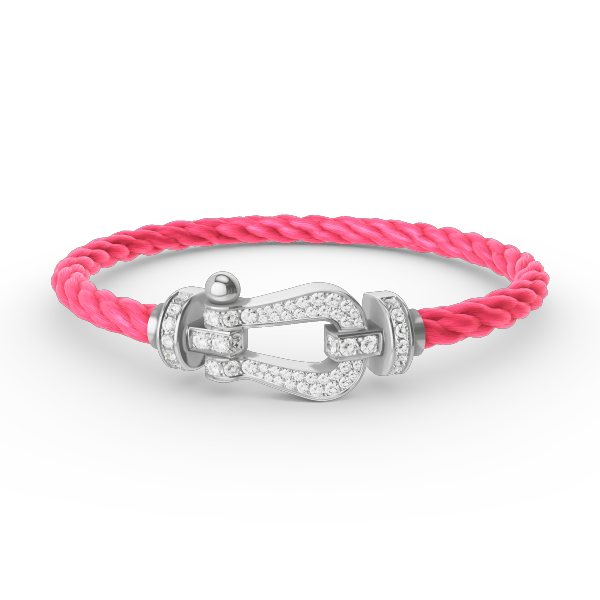 [Riva Jewelry]FORCE LARGE HORSESHOE FULL DIAMOND BRACELET - WHITE GOLD