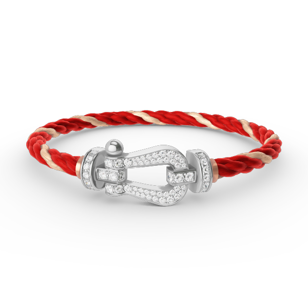 [Riva Jewelry]FORCE LARGE HORSESHOE FULL DIAMOND BRACELET - WHITE GOLD