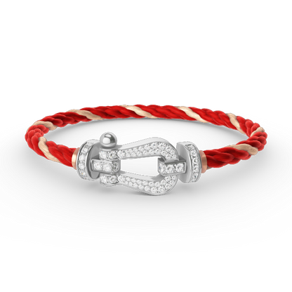 [Riva Jewelry]FORCE LARGE HORSESHOE FULL DIAMOND BRACELET - WHITE GOLD