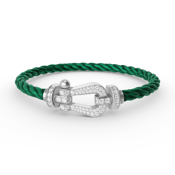 [Riva Jewelry]FORCE LARGE HORSESHOE FULL DIAMOND BRACELET - WHITE GOLD