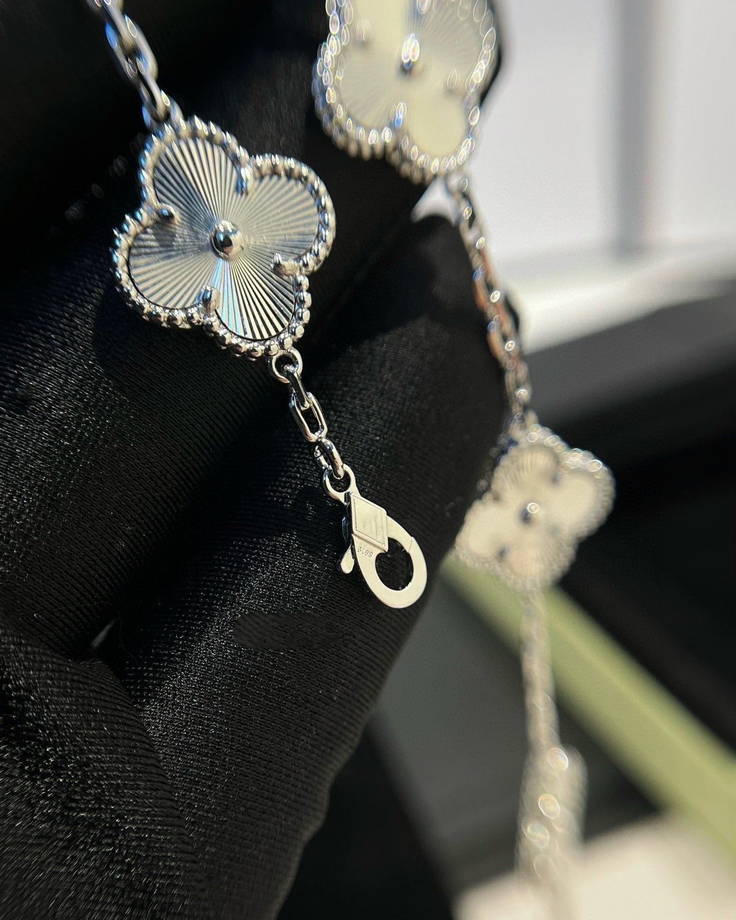 [Riva Jewelry]LUCKY CLOVER 5-MOTIF BRACELET - LASER COLLECTION