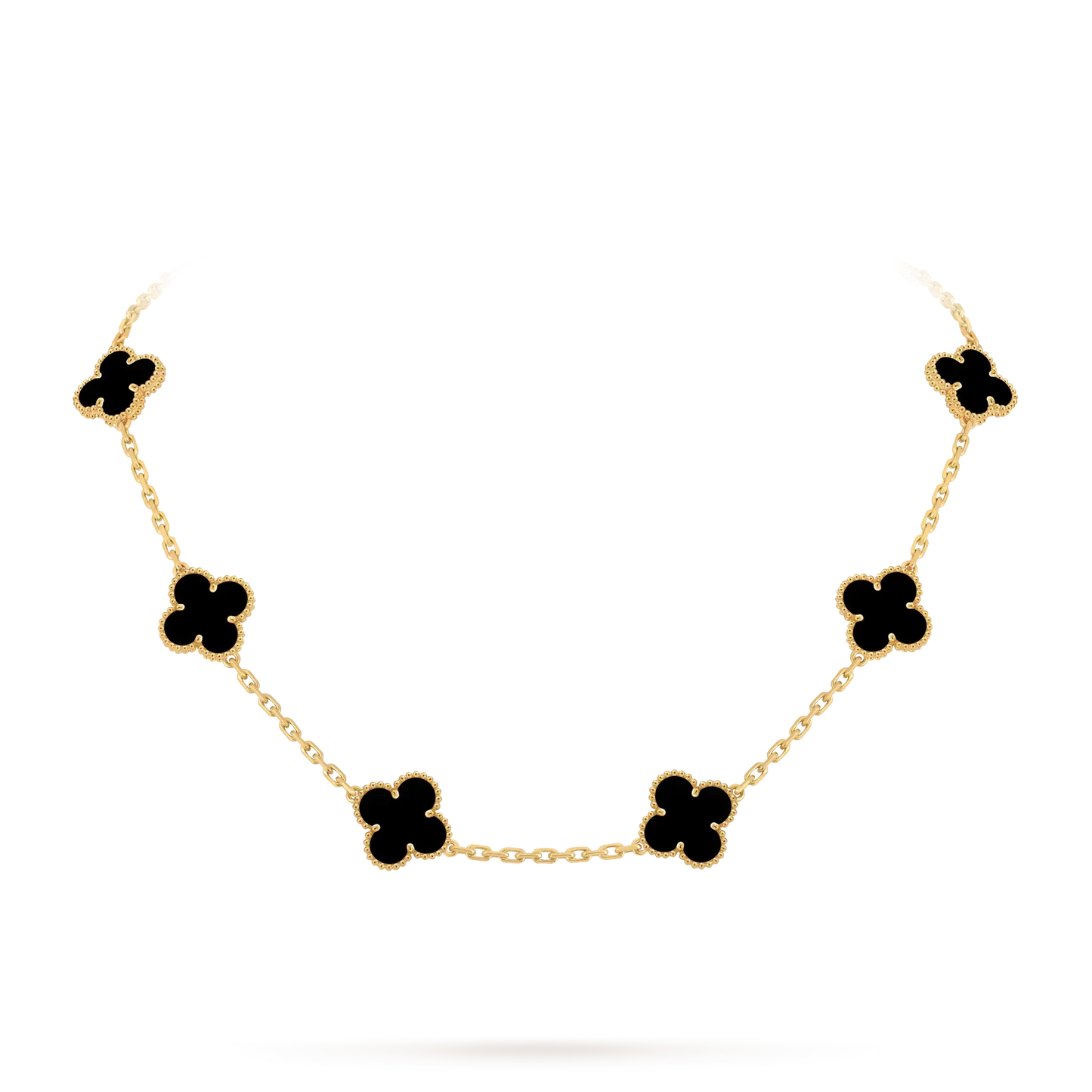 [Riva Jewelry]CLASSIC LUCKY 10-MOTIF CLOVER NECKLACE GOLD COLLECTION